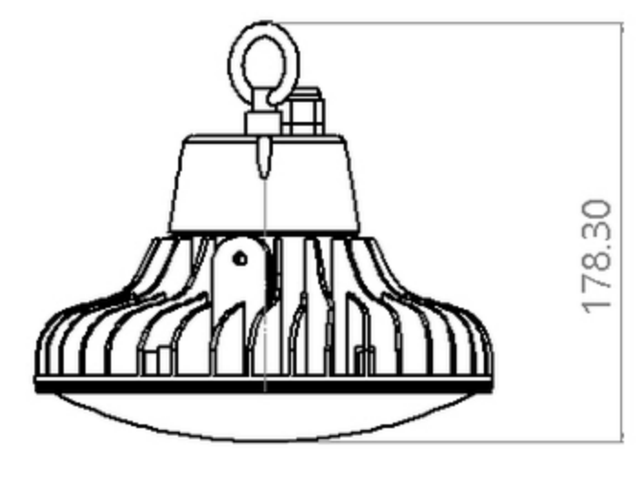 LED 공장등 HBM-75I-C 외형 치수